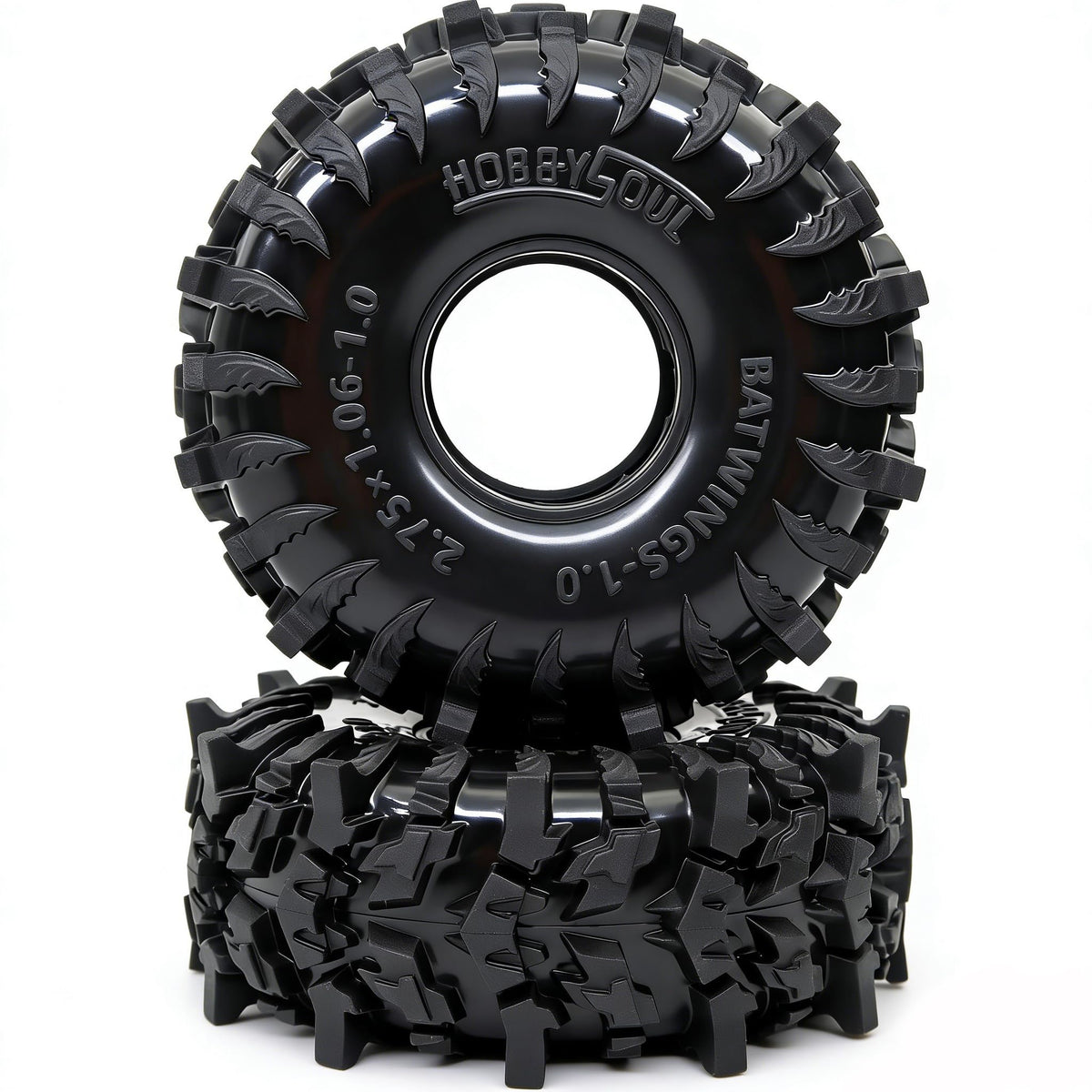 Hobbysoul 1.0 batwings fitment on an RC crawler showing beadlock compatibility.