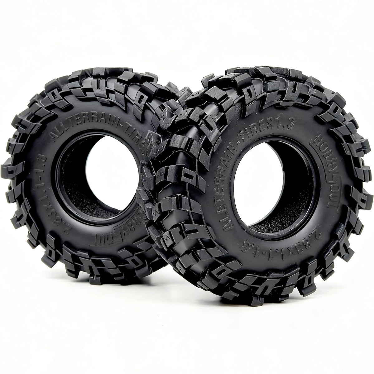 HOBBYSOUL 1.3 tires compatibility with SCX24 and TRX4M micro crawlers