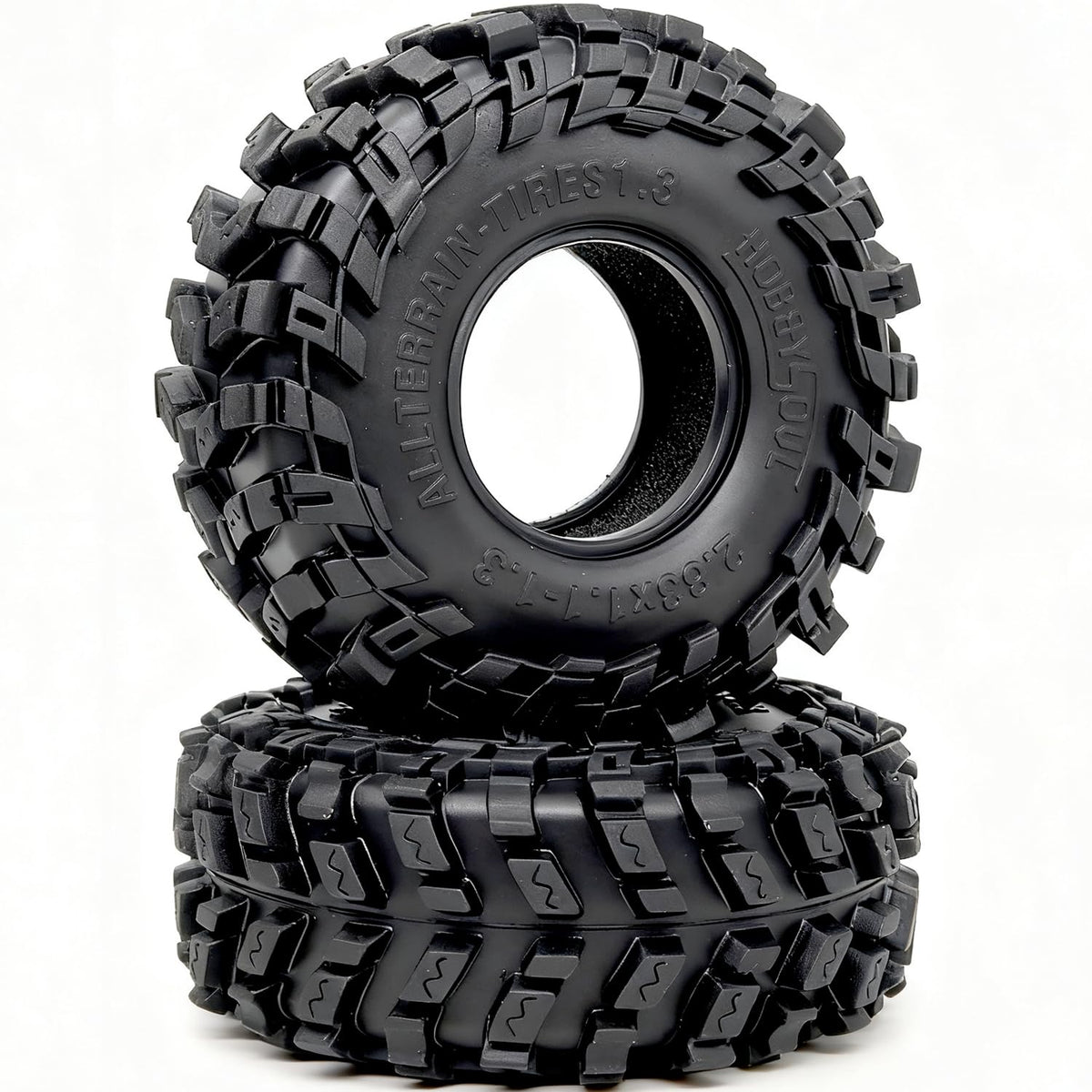 HOBBYSOUL 1.3 tires performing in mud and loose soil conditions