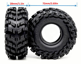 HOBBYSOUL 1.3 tires on wet ground demonstrating traction for RC crawlers