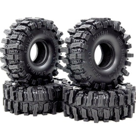 Hobbysoul 70mm Mud Slingers tire shows rugged tread for improved grip on dry and muddy RC trails