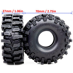 Hobbysoul Mud Slingers 70mm tire demonstrates soft sticky compound for reliable traction