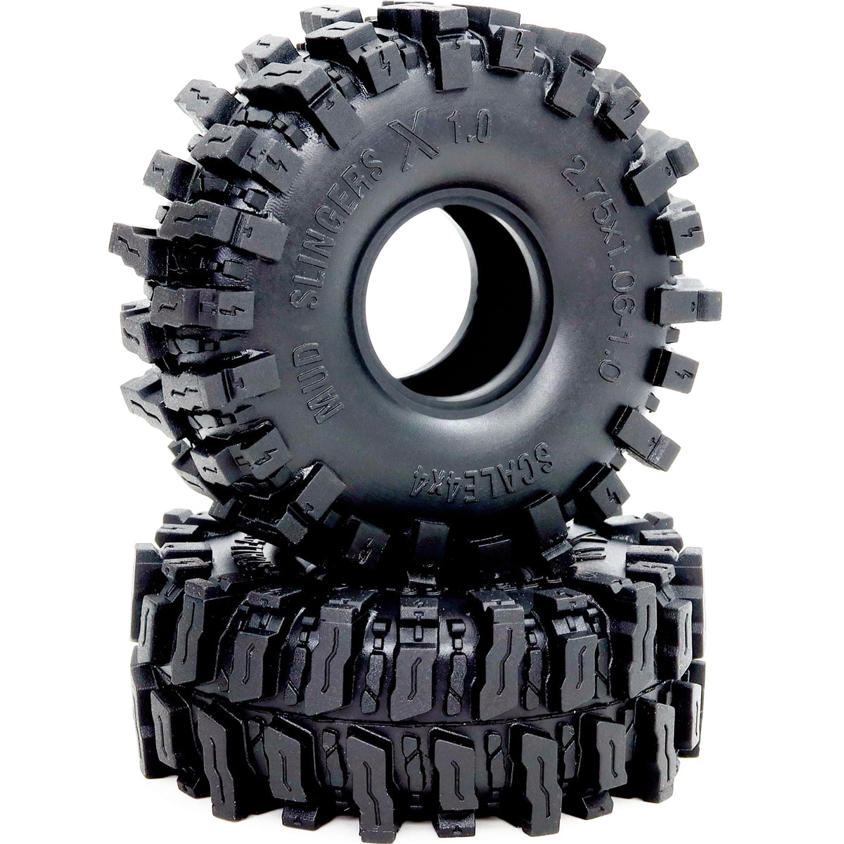 Hobbysoul 70mm tires fit 1.0 beadlock wheels on SCX24 and TRX4M upgrades