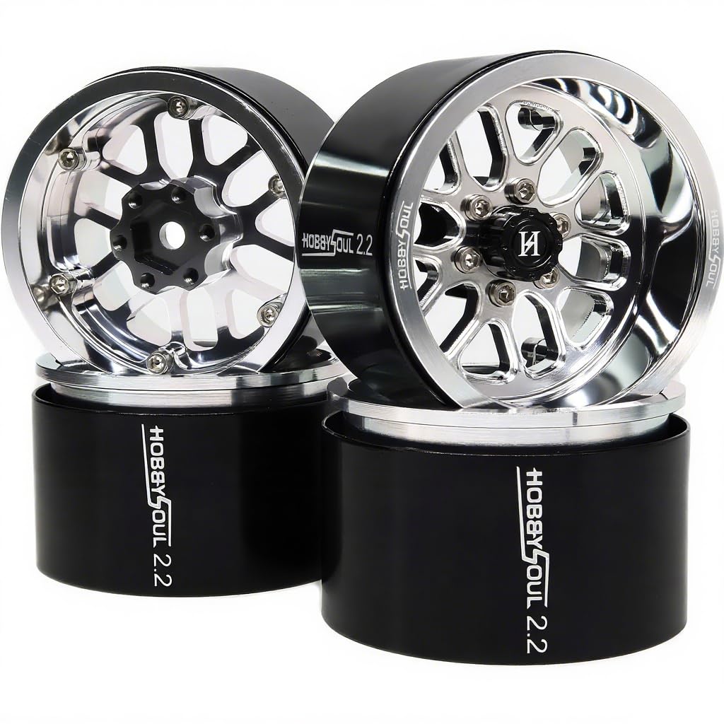 Hobbysoul beadlock wheels with 11mm offset, side view for stable 1/10-scale crawling