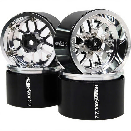 Hobbysoul beadlock wheels with 11mm offset, side view for stable 1/10-scale crawling