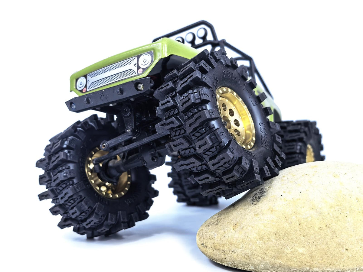 Hobbysoul brass 1.3 beadlock wheel assembly demonstrates hub compatibility