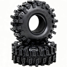 Hobbysoul micro crawler tires grip rocks and dirt for stable climbs.