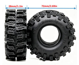 Hobbysoul TRX4M-ready tires fit 1/18 scale crawlers for stable handling.
