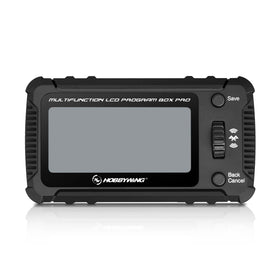 Hobbywing Multifunction LCD Program Box Pro front panel showing large display for ESC tuning