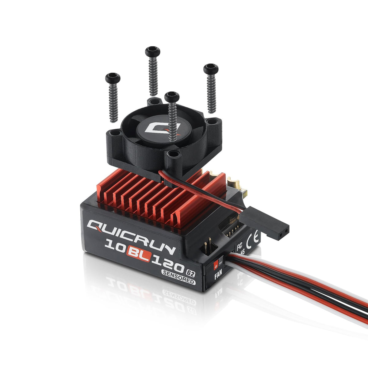 HOBBYWING QUICRUN 10BL120 G2 in-use with 2S-3S LiPo for 1/10 builds.