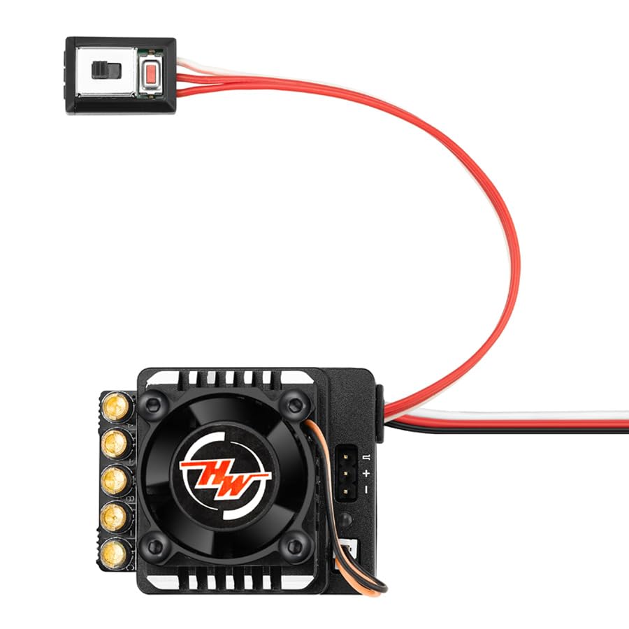 HOBBYWING Xerun XR10 Justock G3S side view highlighting robust wiring and built-in BEC