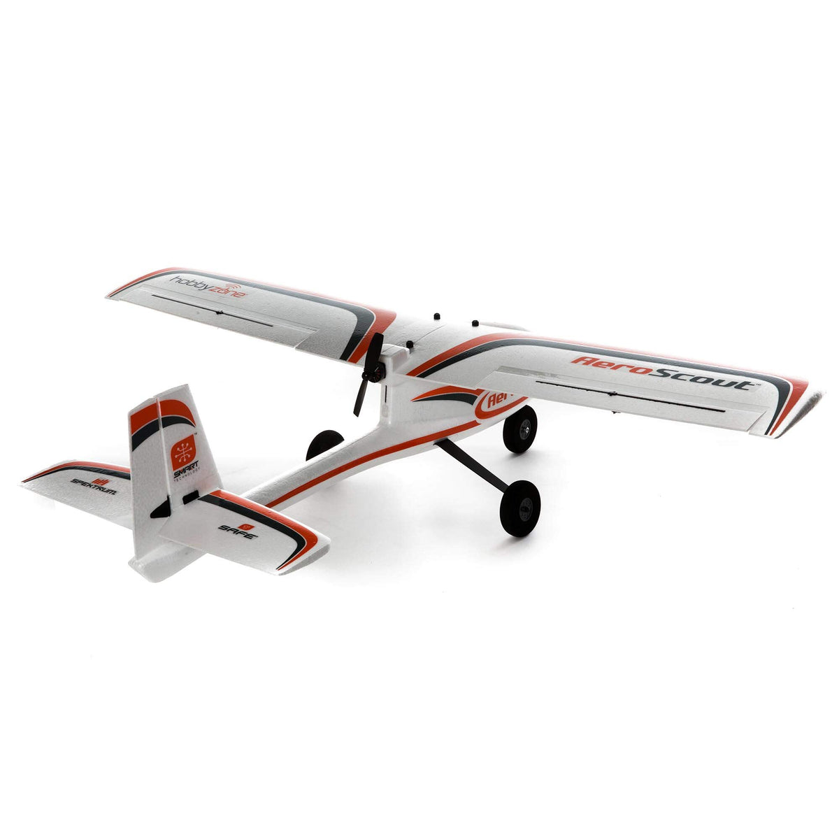 HobbyZone AeroScout S 2 RTF beginner flight modes support progressive learning.