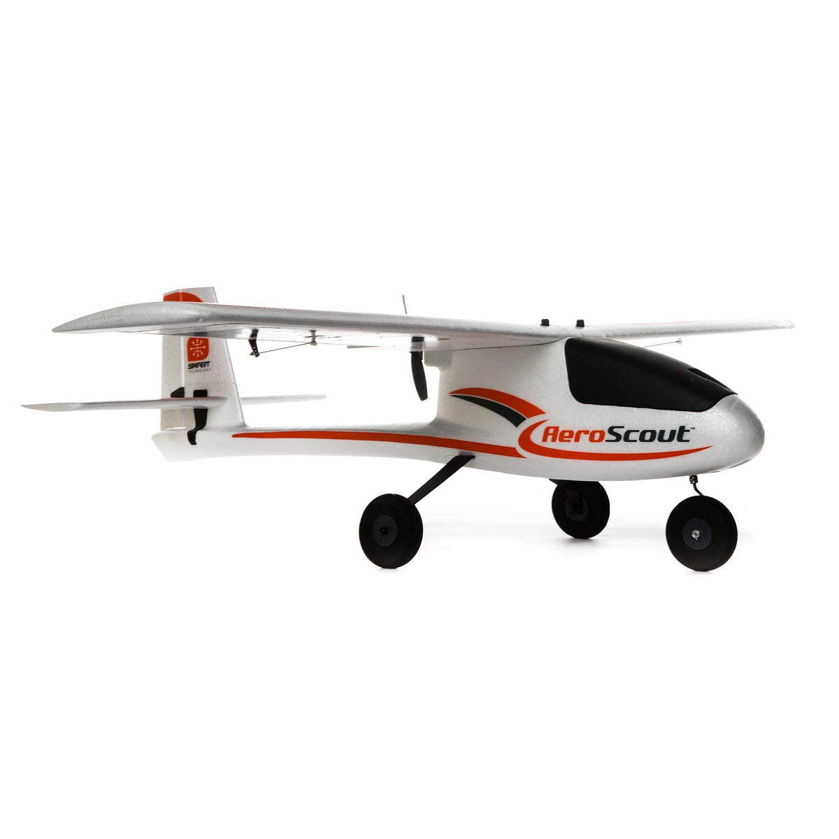 HobbyZone AeroScout S 2 RTF in-flight demonstrates stability and smooth control.