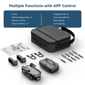 Hocany protective case and two batteries for secure travel and extended sessions.