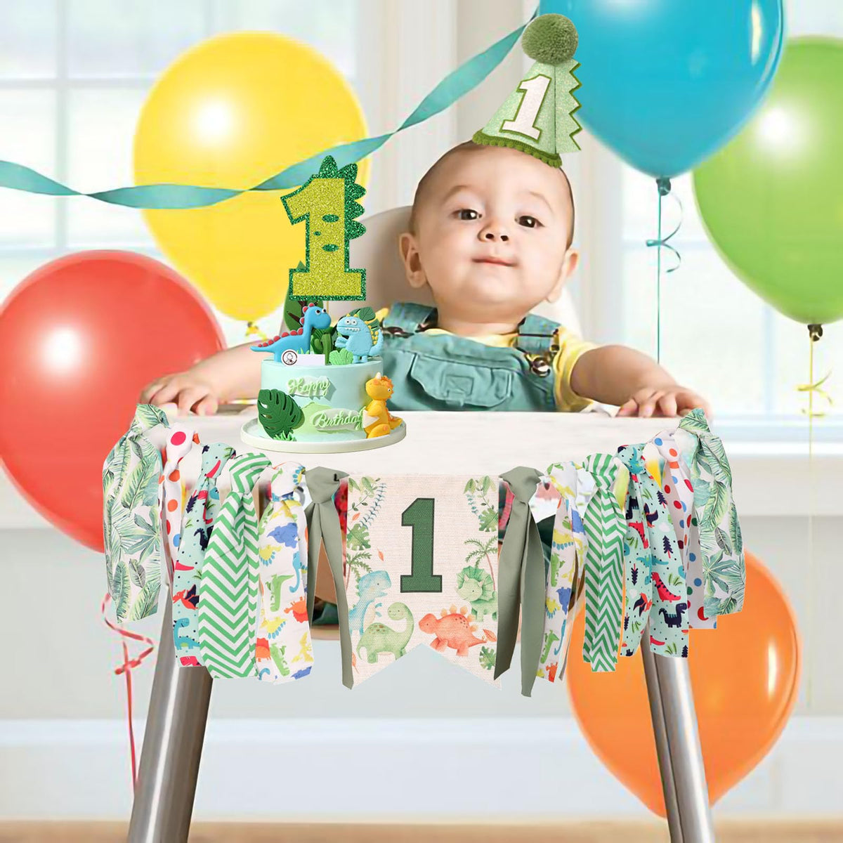 HODIHIWI dinosaur theme bday ornaments create a memorable party vibe