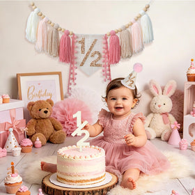 HODIHIWI handmade birthday hat adds a playful touch to the celebration.