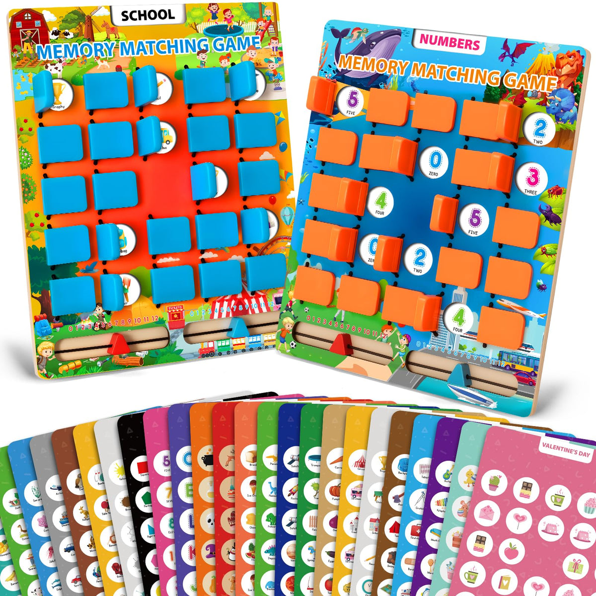 Hodurgyi 2-pack memory game travel board for kids on the go