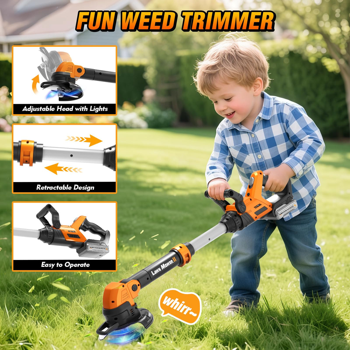 Hodurgyi hedge-trimmer toy encourages precise hand movements during safe play.