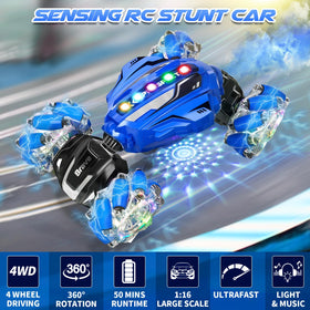 Hodurgyi RC stunt car off-road tires for all terrains.