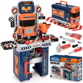 Hodurgyi kids tool bench drill-saw combo for realistic pretend play