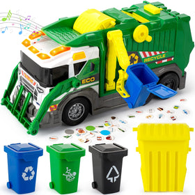 Hodurgyi large garbage truck toy set for immersive pretend play and learning.