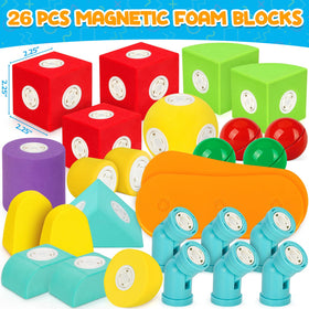 Hodurgyi colorful shapes encourage shape recognition and creative building during playtime.