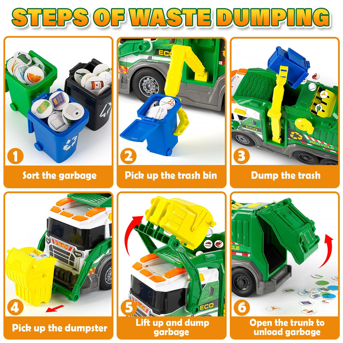 Hodurgyi robotic arm lifts bins and dumps waste with precision.