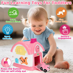 Hodurgyi toy showing pop-up birds and dogs for engaging cause-and-effect play