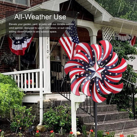 Hogardeck memorial-day wind spinner provides a sturdy yard focal point
