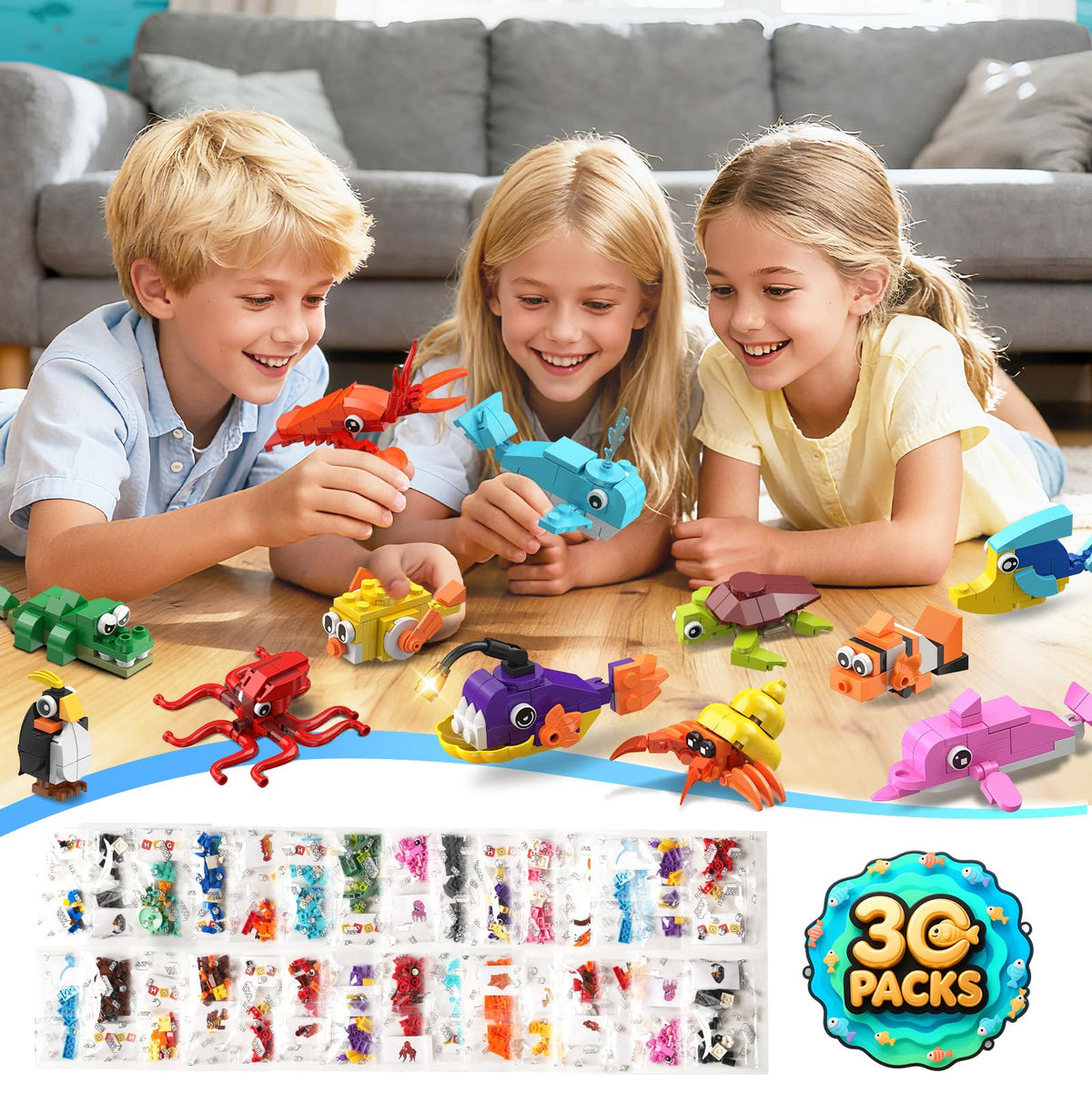 HOGOKIDS shark building blocks ideal for party favors and classroom prizes