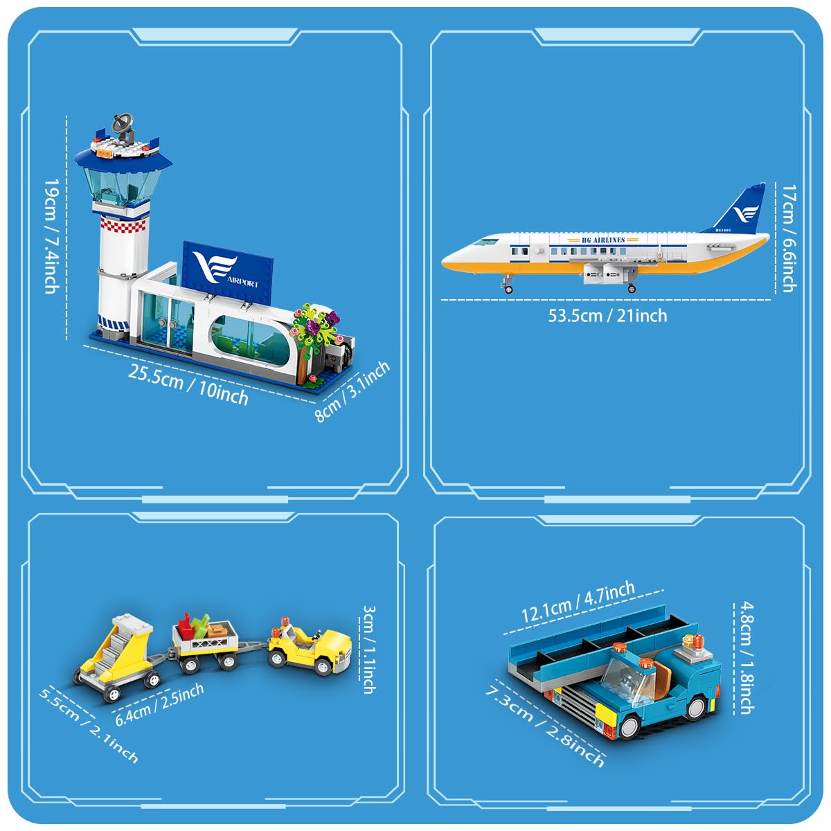 HOGOKIDS colorful stickers for interior and exterior airport details