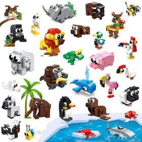 HOGOKIDS lion and elephant blocks for imaginative building and color play.