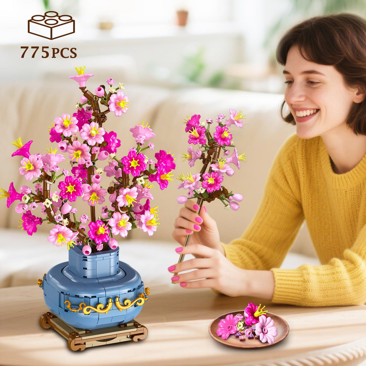 HOGOKIDS Vibrant blossoms stay vivid without watering for easy upkeep.