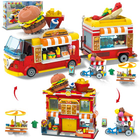 HOGOKIDS City Burger truck front view for imaginative play.