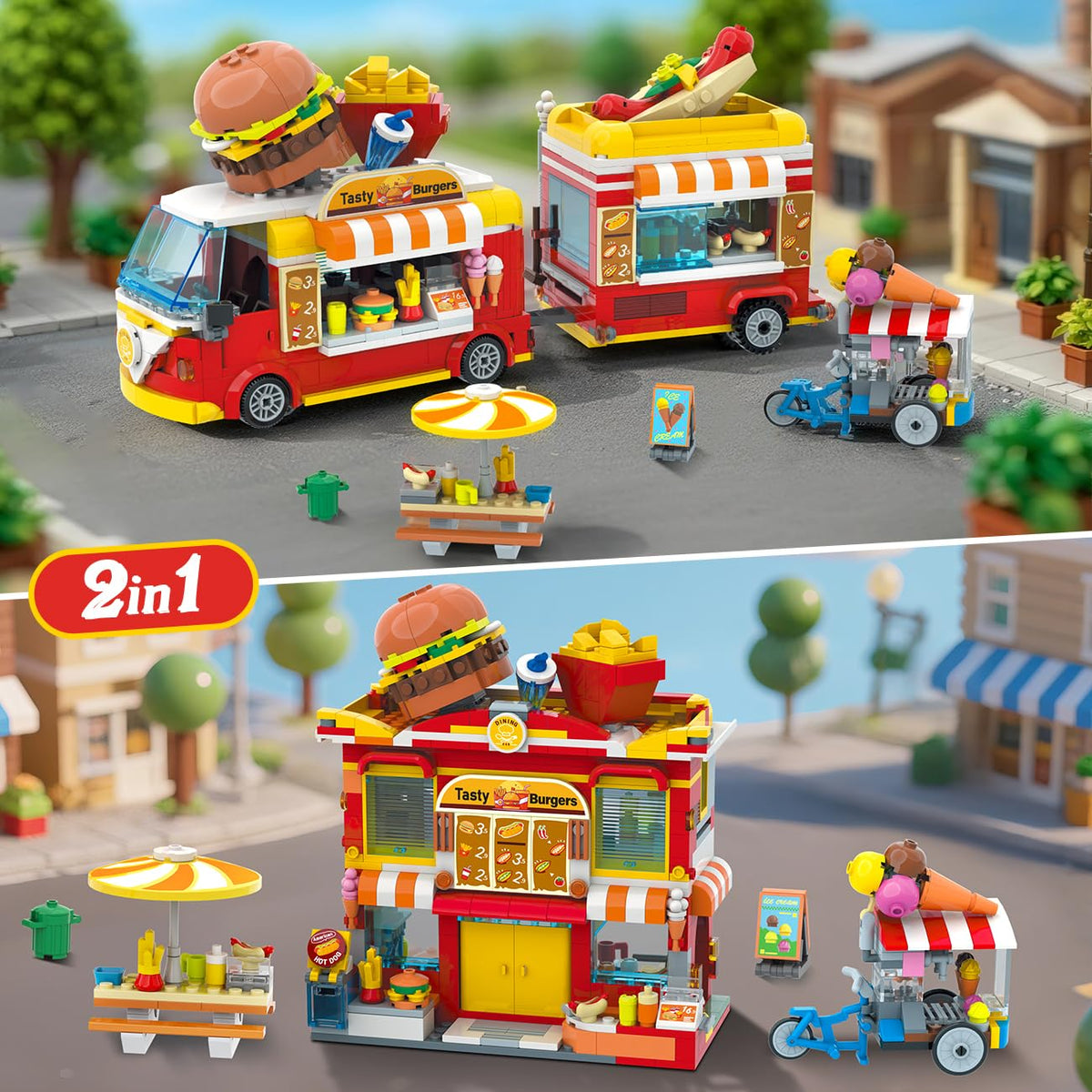 HOGOKIDS City Burger truck interior kitchen with tiny tools.