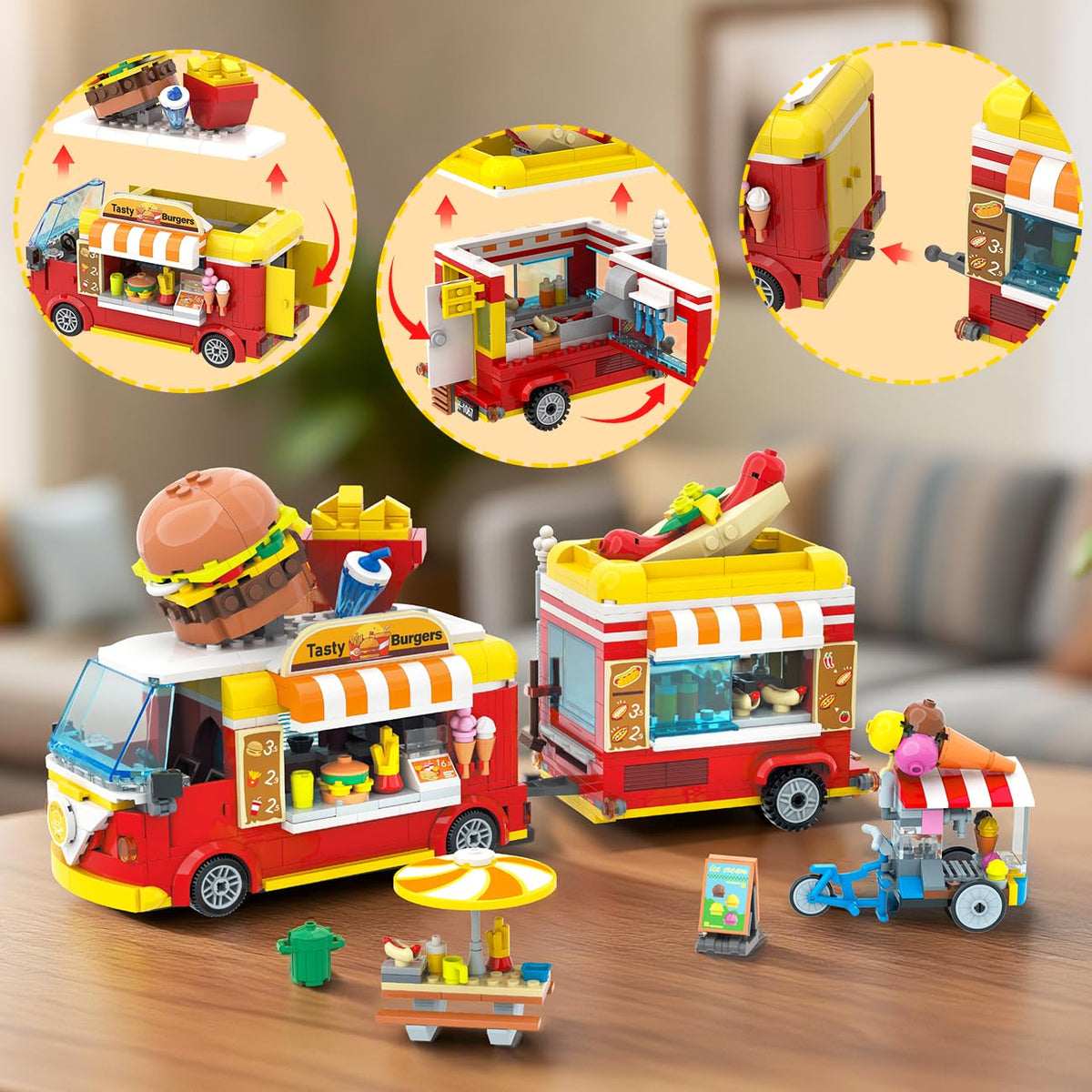 HOGOKIDS City Burger menu display for pretend pricing.