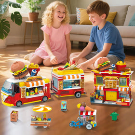 HOGOKIDS City Burger truck roof features burger and drink models.