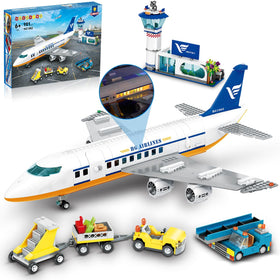 HOGOKIDS LED-lit city passenger airplane for immersive night-time play