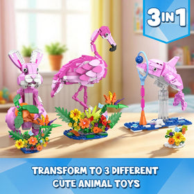 HOGOKIDS Easter Bunny 3-in-1 movable joints for varied poses.