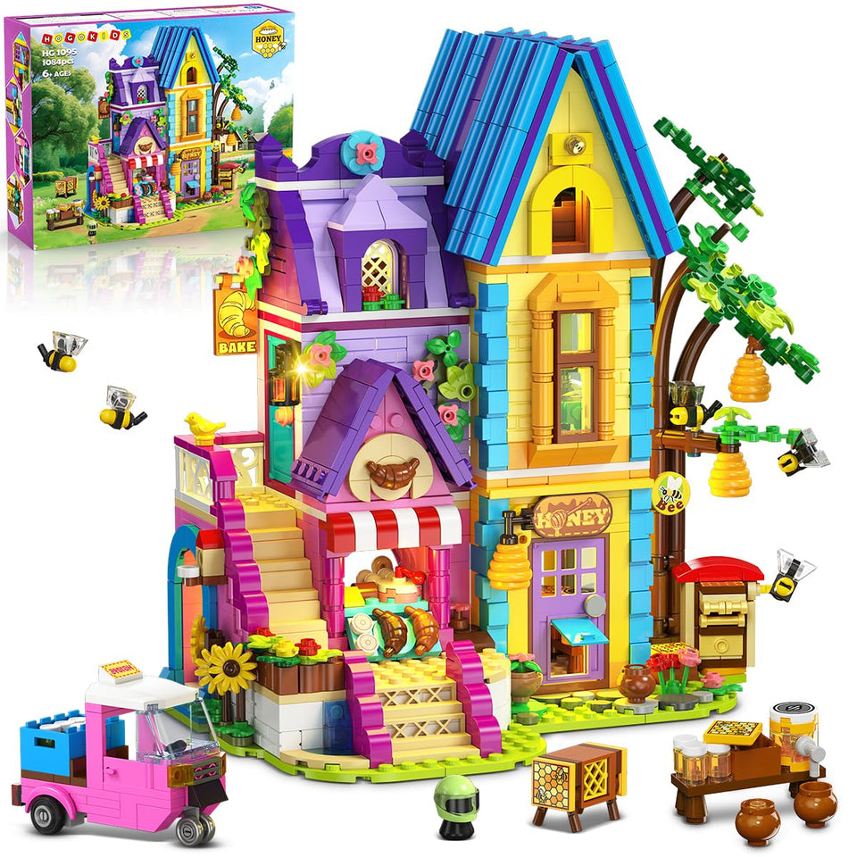 HOGOKIDS Friends House honey workshop exterior fostering imaginative play and family bonding.