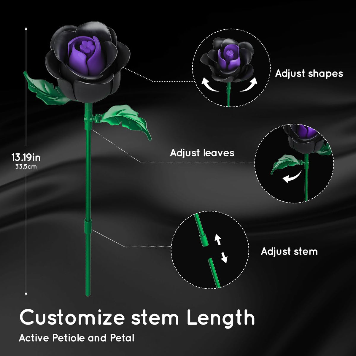 HOGOKIDS High-quality ABS blocks create durable, three-dimensional floral structures