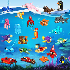 HOGOKIDS lionfish mini blocks for imaginative sea life play