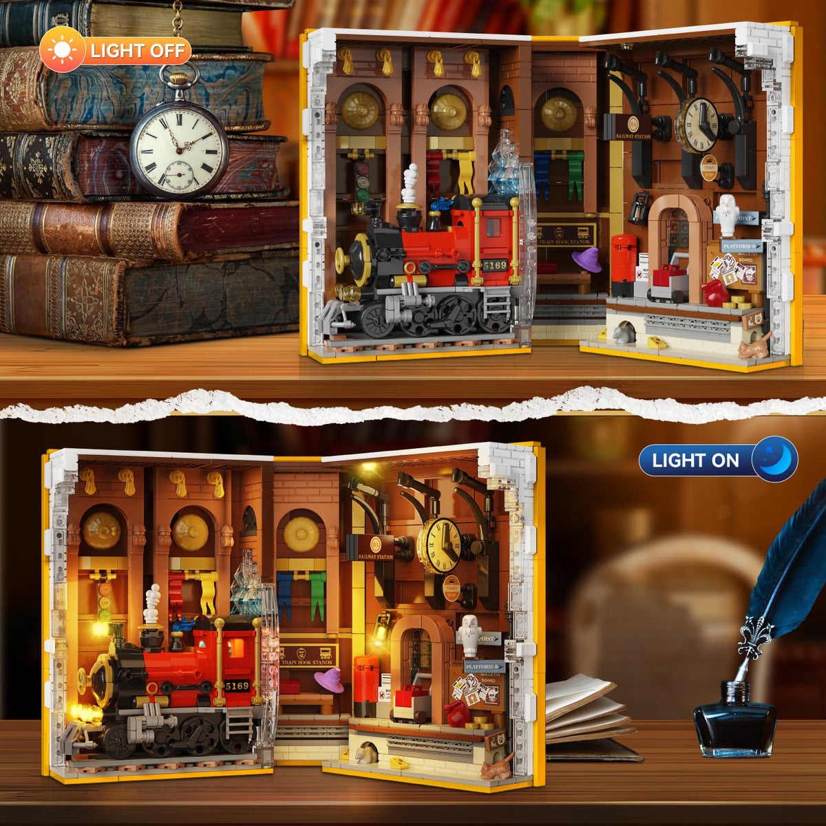 HOGOKIDS 180-degree triple-fold display opens into a three-dimensional scene