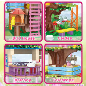HOGOKIDS Tree House fountain and easel enhancing storytelling scenes