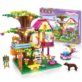 HOGOKIDS Tree House front view with primary forest charm and inviting play space