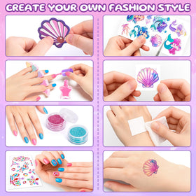 Hohosunlar glitter eyeshadows add sparkle during pretend makeup.