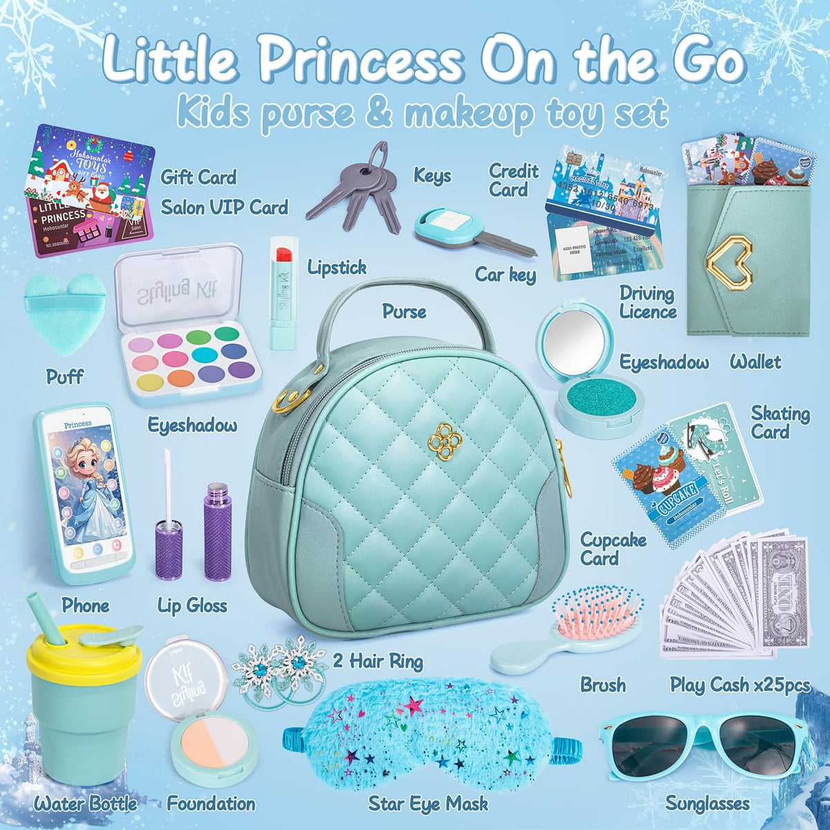 Hohosunlar toddler wallet for pretend shopping and organization