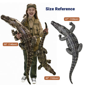 HOHQB lifelike alligator decor doubles as a pool float for summer gatherings.