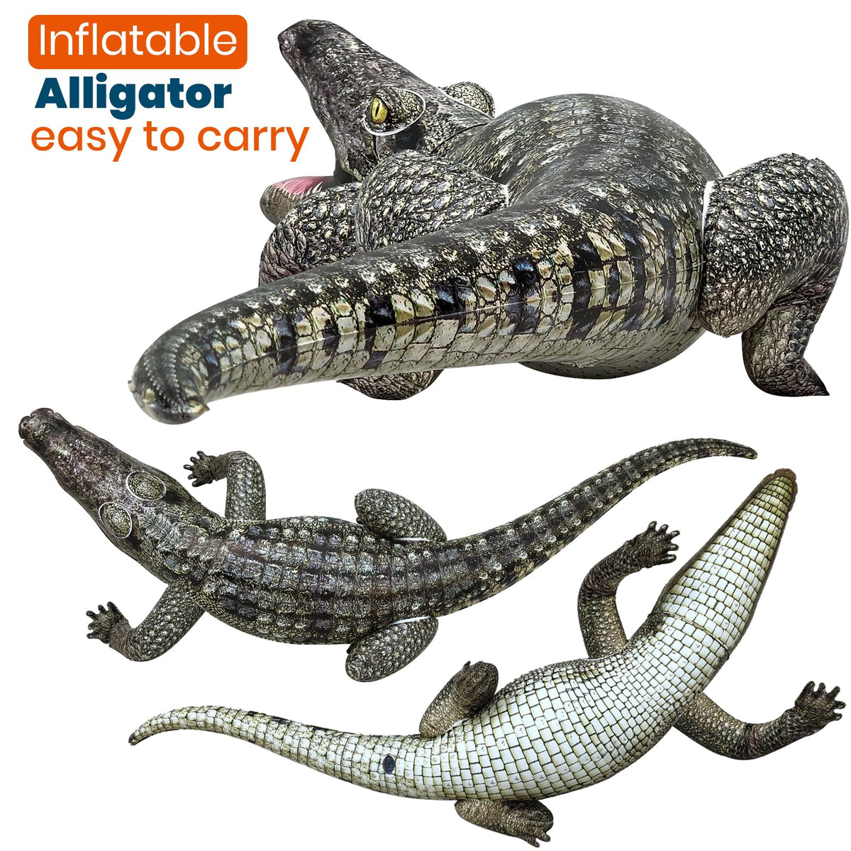 HOHQB realistic inflatable alligator decor adds lifelike drama to indoor or outdoor events.