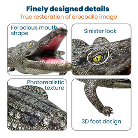 HOHQB inflatable alligator uses soft-elastic material for longer-lasting inflation.
